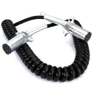 TPHD 7 Way Black Trailer Cord W/ Metal Ends - 12 Foot