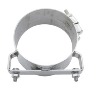 6 Inch Stainless Steel Wide Band Exhaust Clamp W/ 2 Bolt Mount