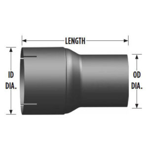 BESTfit 8 Inch Aluminized Steel Exhaust Adapter 8 ID To 5 O.D.