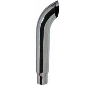 BESTfit Grand Rock Chrome 6 Inch Reduces To 5 Inch O.D. Curve Turn Out Exhaust Stack - 36 Inch Length
