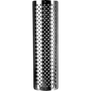 48 Inch Polished Stainless Steel 180 Degree Heat Shield W/ Round Hole Cutouts & 2 Clamps For 6 Inch OD Exhaust Stack
