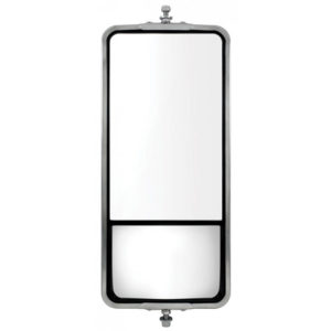 7 X 16 Inch Stainless Steel West Coast Non-Heated Mirror With Convex Lower Mirror