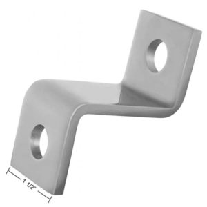 1.5 X 2 X 1.5 Inch Chrome Heavy Duty Z Mounting Bracket