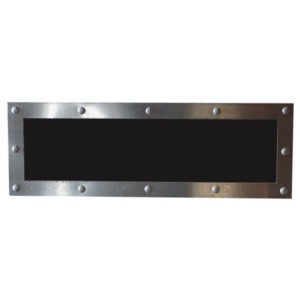 CSM Rectangle-Shape Tinted Lexan Retro Sleeper Window W/ Aluminum Backer Rings