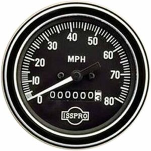 3.375 Inch Speedometer With Chrome Bezel - 80 MPH