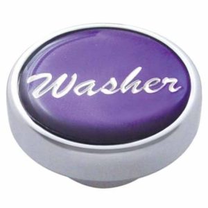 Chrome Plated Washer Knob Replacement W/ Glossy Purple Sticker