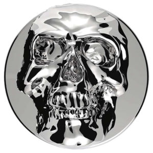 Chrome Skull Air Valve Knob, Screw On