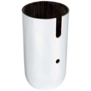 Chrome Steel Lower Gearshift Knob Cover For Eaton Fuller Style Knobs With Curved End