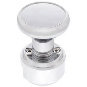 Chrome Gear Shift Knob W/ Flat Top With Adapter For 13/15/18 Speed Transmission