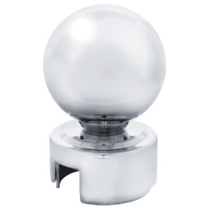 Custom Chrome Ball Shift Knob With Adapter For 13, 15, 18 & Super 10 Speed Eaton Fuller Transmission