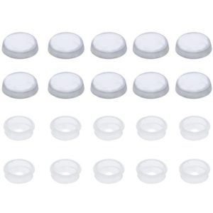 Chrome Snap-On Size 14 Screw Covers  - Pack Of 10