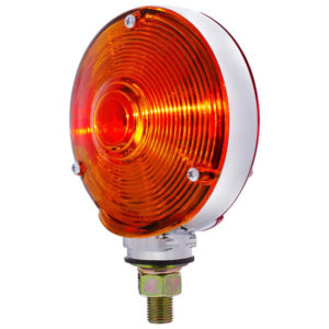 Double Face Turn Signal Light W/ 1156 Bulb - Amber Front / Red Back