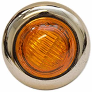 Single Diode 3/4 Inch Bulkhead Light - Amber LED / Amer Lens