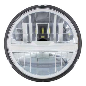 Silver 5.75 Inch Round LED Headlight High Power High Low Beam With 8 Diodes - Replaces H5001 & H5006 Bulbs