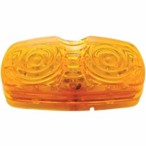 2 X 4 Inch 16 LED Double Bubble Bullseye Marker Light - Amber LED / Amber Lens