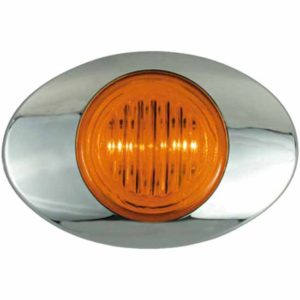 2 Diode G2 Amber LED Marker Light W/ Amber Lens & Chrome Bezel