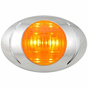 Amber P3 LED Bullet Pigtail Light Amber Lens