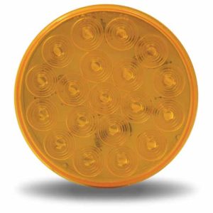 4 Inch Round 19 Diode Amber LED Amber Lens Marker Light
