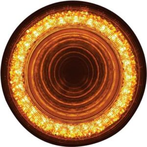 4 Inch Mirage Round Amber LED Turn Signal Light W/ 24 Diodes & Amber Lens