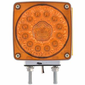 4.6875 Inch Double Face Amber LED Super Diode Square Turn Signal Light W/ 36 Diodes Passenger Side