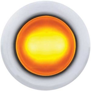 Amber 3 LED Dual Function Mini Clearance & Marker Light W/ Faceted Amber Lens