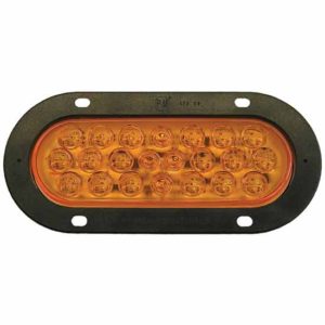6 Inch Amber 22 Diode Piranha LED Oval Park/Turn Light