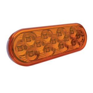 13 LED Oval Turn Signal & Marker Light - Amber LED/ Amber Lens