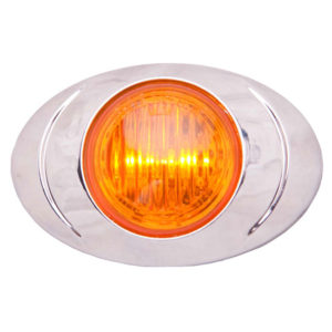 2 X 3 Inch 2 Diode Amber LED Magnum Series Marker Light Amber Lens