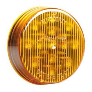 2.5 Inch 13 Diode Amber LED Round Marker Light W/ Amber Lens