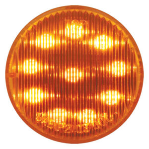 2 Inch 10 Diode Amber LED Clearance & Marker Light Amber Lens