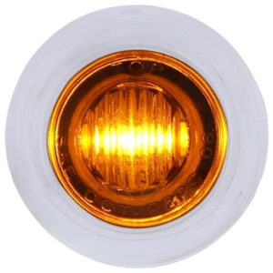Mini Dual Function Amber/Amber Clearance Marker Light W/ Bezel
