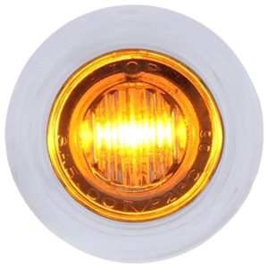Mini Dual Function LED Amber Clearance Marker Light W/ Clear Lens