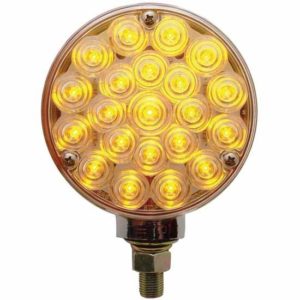 4 Inch 21 Diode Amber LED Turn Signal Light W/ Clear Bubble Lens