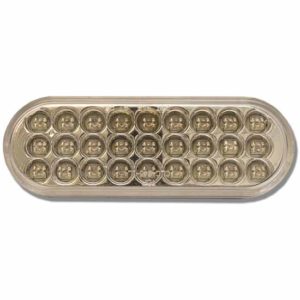 Super 27 Diode Stop Tail Turn Oval Light, Amber LED / Clear Lens