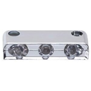 3 LED Chrome Step Light - Amber LED