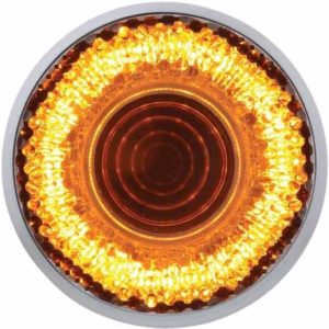 2 Inch Mirage Amber LED Round Clearance & Marker Light W/ 9 Diodes & Clear Lens