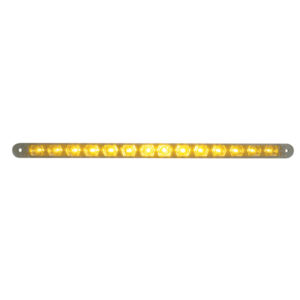 12 Inch 14 Diode Amber Strip Light Flush Mount W/ Clear Lens