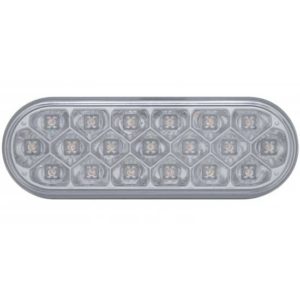 19 Diode Amber LED Clear Lens Oval Reflector Turn Signal Light