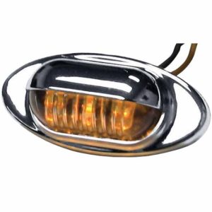 1.25 X 2.5625 Inch Amber LED License Plate & Step Light W/ 3 Diodes