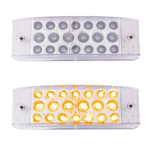 20 Diode Amber LED Marker Light Clear Lens