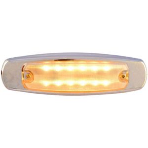 12 LED Peterbilt Style Marker Light  - Amber LED/ Clear Lens