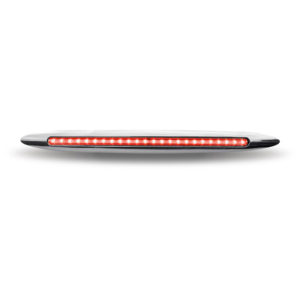 24 LED Slim Flatline Marker Light, 17 Inch W/ Chrome Bezel - Red To Green LED/ Clear Lens