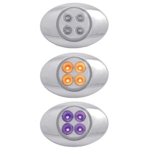 4 Diode Dual Revolution Amber To Purple LED M3 Style Marker Light