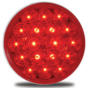4 Inch 18 Diode Red LED Stop, Turn & Tail Light Red Lens