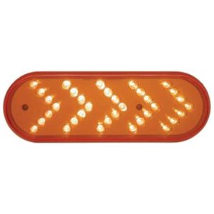 35 LED Oval Turn Signal Light - Red LED/ Red lens