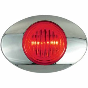 2 Diode G2 Red LED Marker Light W/ Red Lens & Chrome Bezel