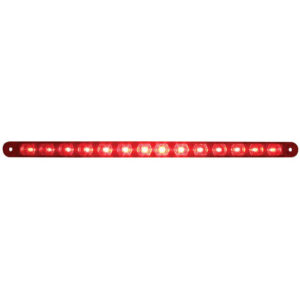 12 Inch 14 Diode Red LED Red Lens Flush Mount Stop/Tail/Turn Light