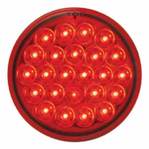 4 Inch Round LED Red Pearl Style Stop, Turn & Tail Light