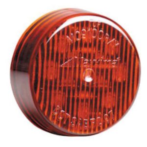 2 Inch Round 9 Diode Red LED Clearance Marker Light Red Lens