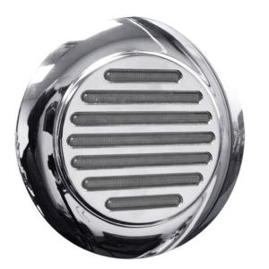 4 Inch Round Flatline Flange Mount 49 Diode Red LED Stop, Tail & Turn Light Clear Lens